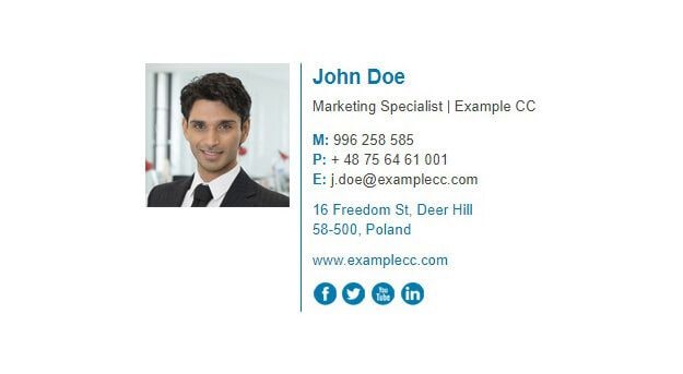 5 HTML Email Signature Templates 5 HTML Email Signature Templates