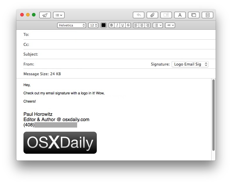 Create Mac Mail HTML Signature Create Mac Mail HTML Signature